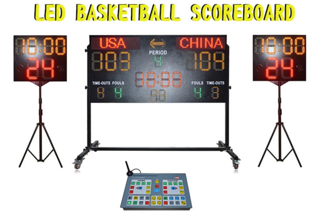 Basketball scoreboard a led